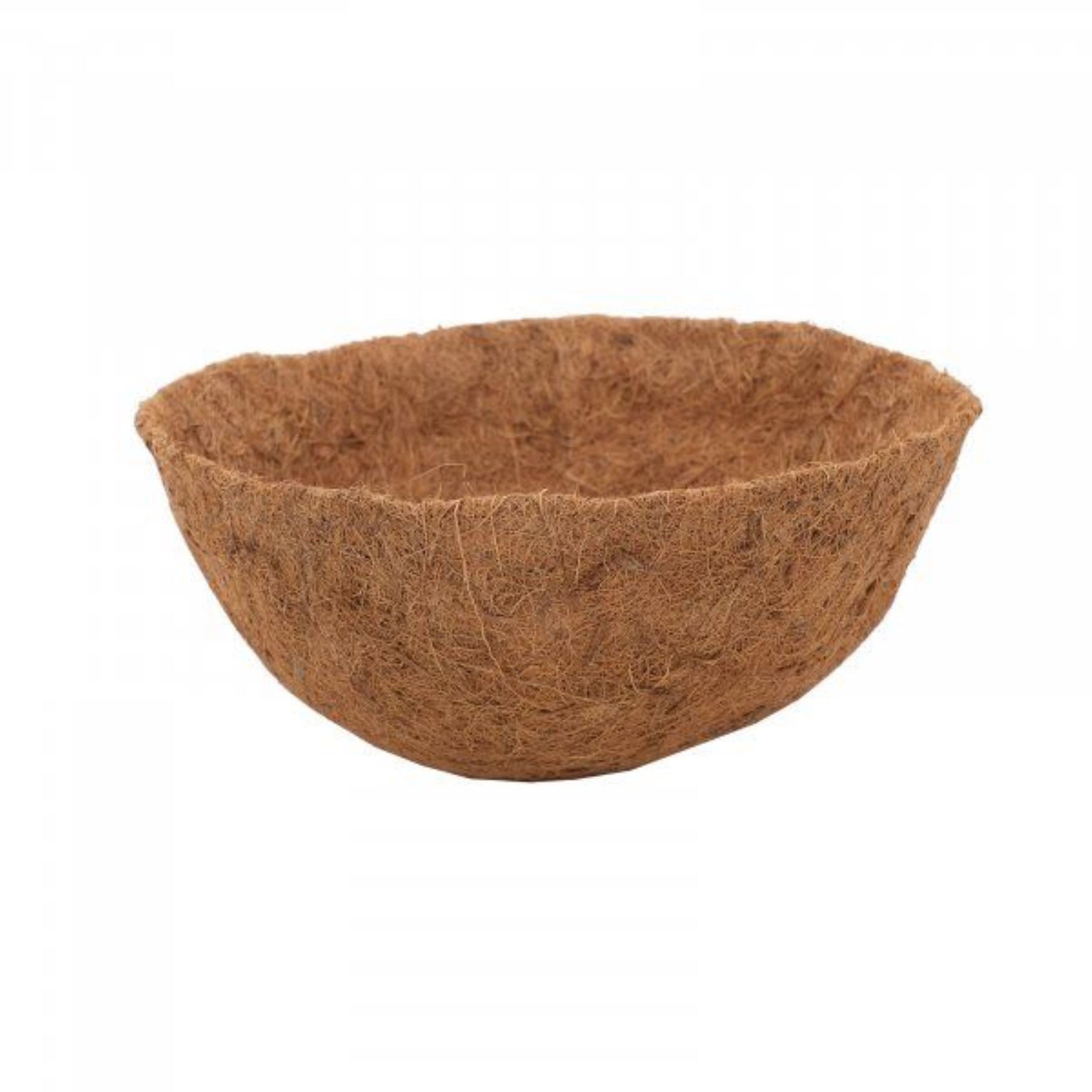 Natural Coco Hanging Basket Liner Cupped Shaped Coco Liner For A 12 Inch Basket