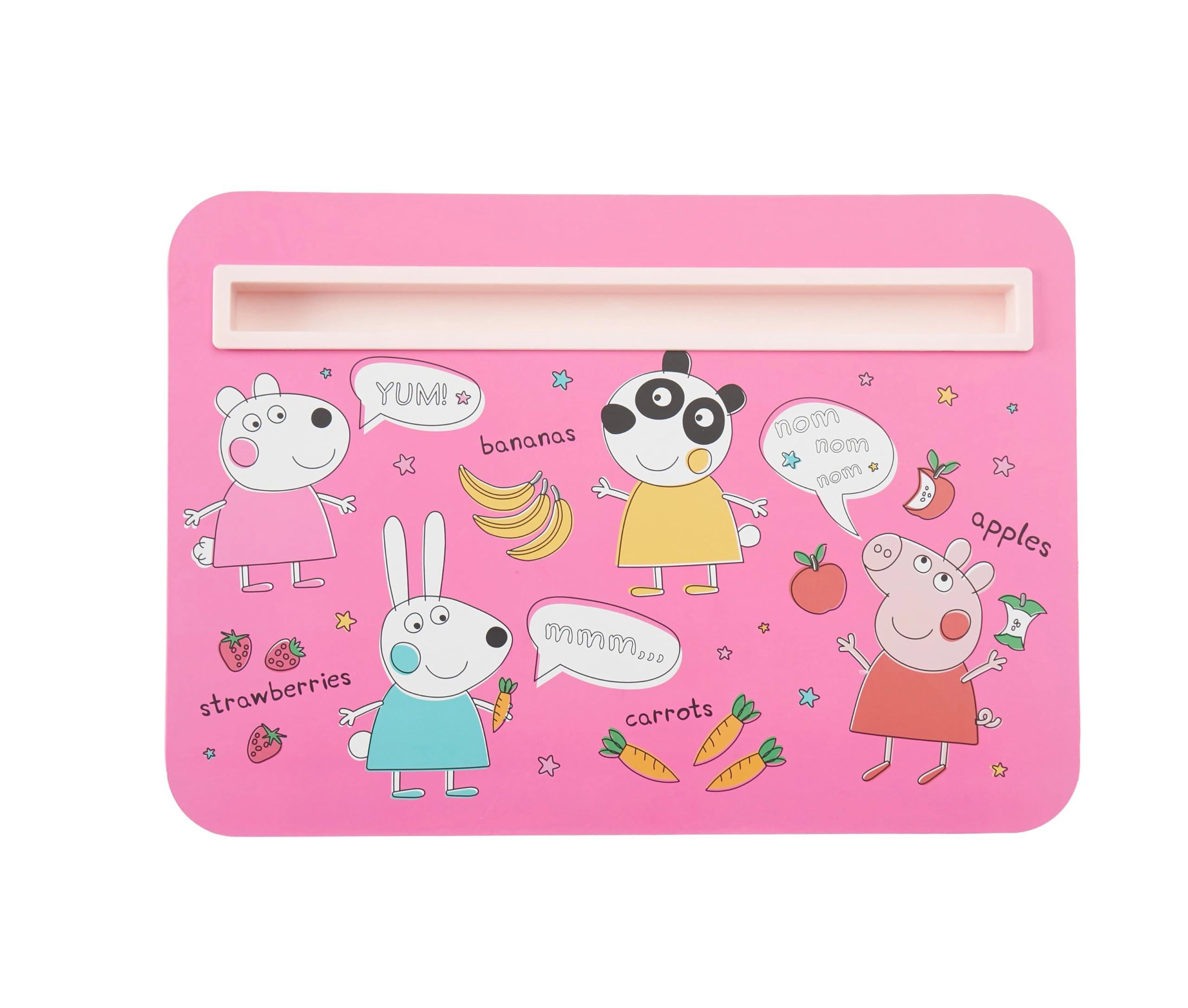 Peppa Pig Officially Licensed Lap Tray with Tablet Slot – Cushioned Base, Lightweight, Portable & Multi-Use Lap Desk for Kids and Adults
