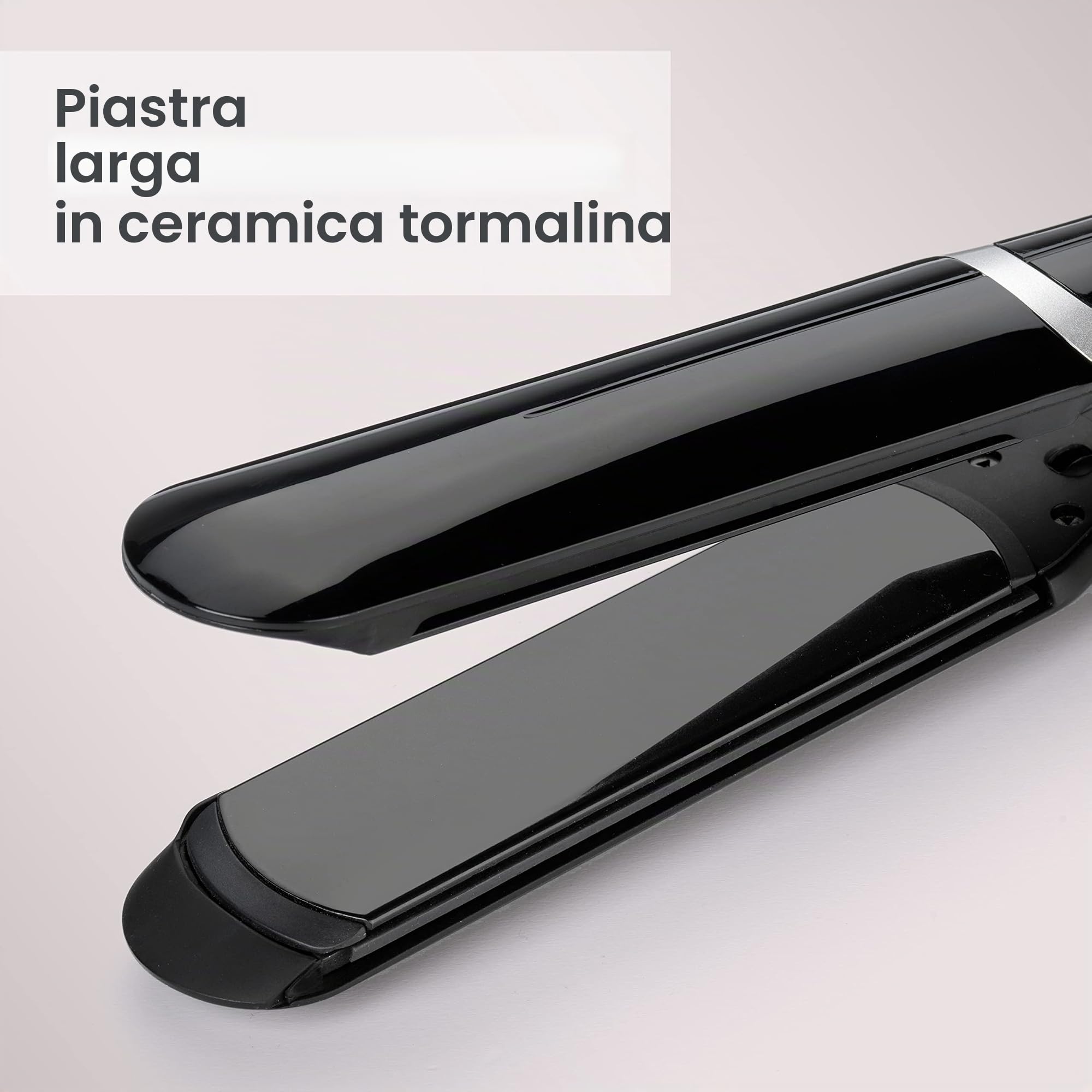 BaByliss Piastra lisciante per capelli Smooth Pro, piastre in ceramica per uno styling liscio, piastre larghe 35 mm per capelli lunghi e spessi, riscaldamento rapido, 5 impostazioni di calore fino a