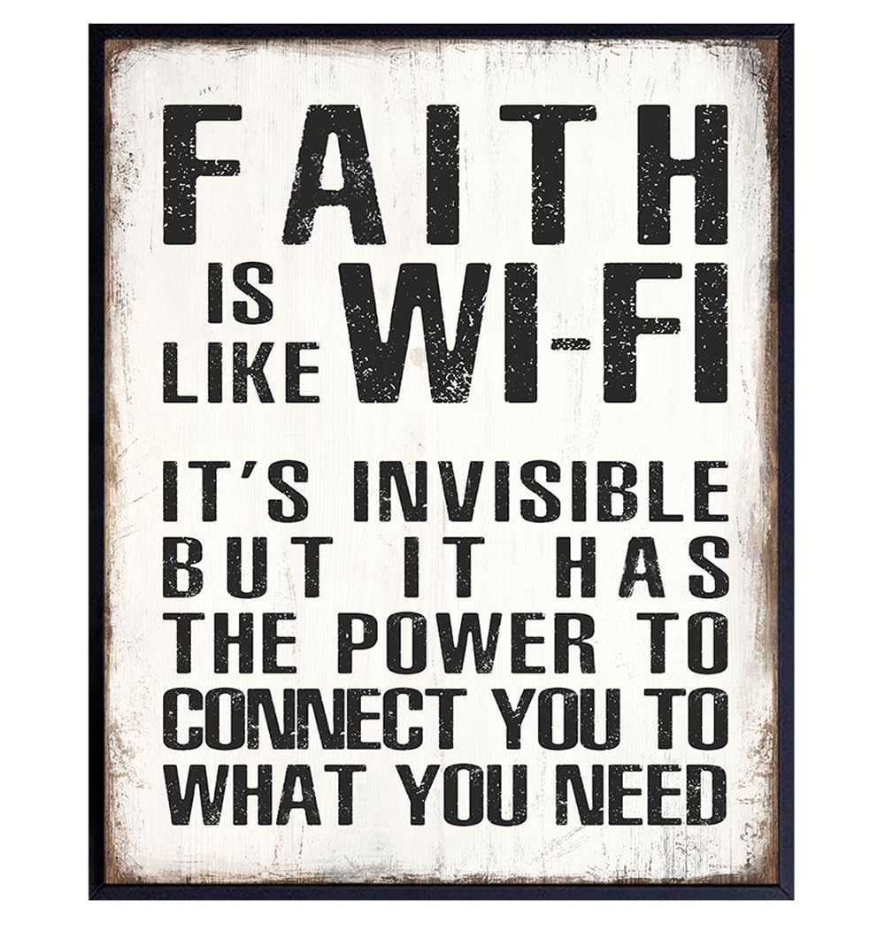 spiritual Religious Wall Art & Decor - Christian Wall Art - Catholic Gift for Men, Man cave - God Decor - Faith Home Decoration - Inspiration