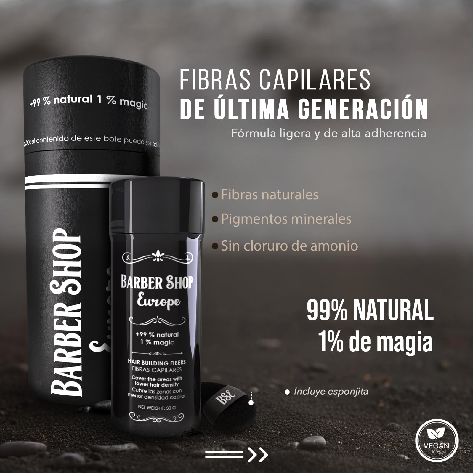 Fibras Capilares | Hair Fibers - Fibra Capilar Hombre y Mujer - Maquillaje Capilar de Microfibras Capilares para Disimular Calvicie - Voluminizador Cabello en Polvos Pelo Hombre