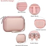 Elonbo Carrying Case for Canon Ivy 2/ Canon Ivy Mini Photo Printer, Portable Instant Smartphone Color Print Digital Camera Hard Travel Bag, Wireless Mobile Picture Printer Storage Holder, Rose Gold+