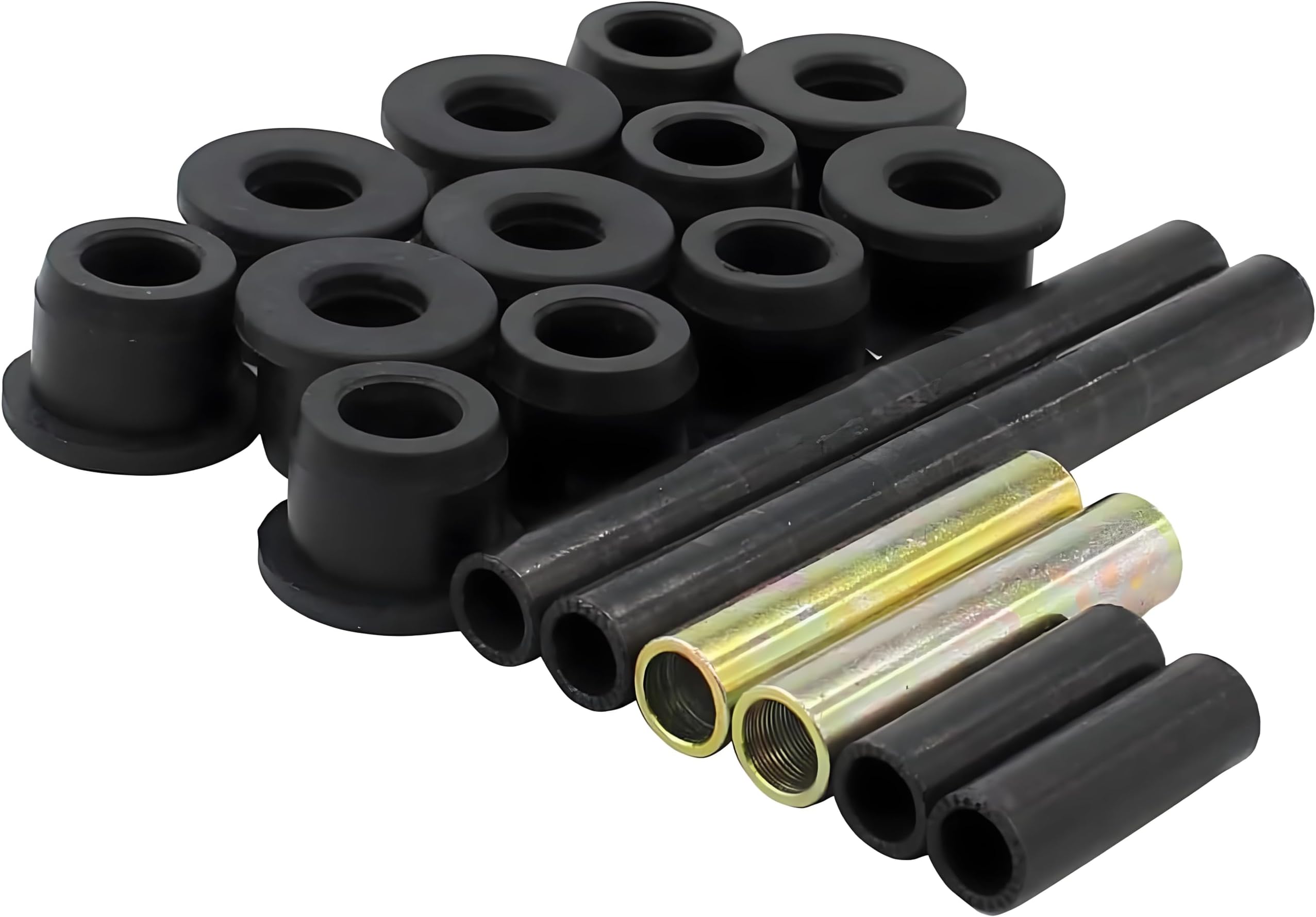 MOTOKU Front Lower Spring and Upper A-Arm Suspension Bushing Sleeves Kit for Club Car Precedent Golf Cart 2004-Up