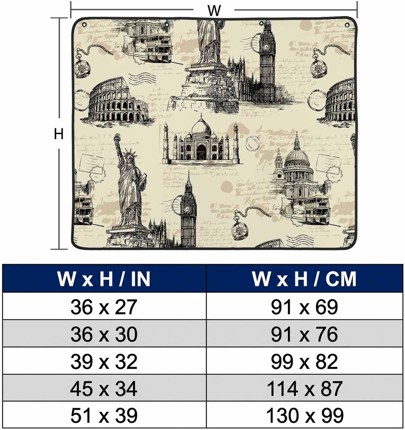 Magnetic Fireplace Cover Architecture Landscape Fireplace Screen Decorative Beige Scenic Spots Insulation Fireplace Blocker Save Energy Fireplace Draft Stopper Covers for Living Room 39x32 Inch