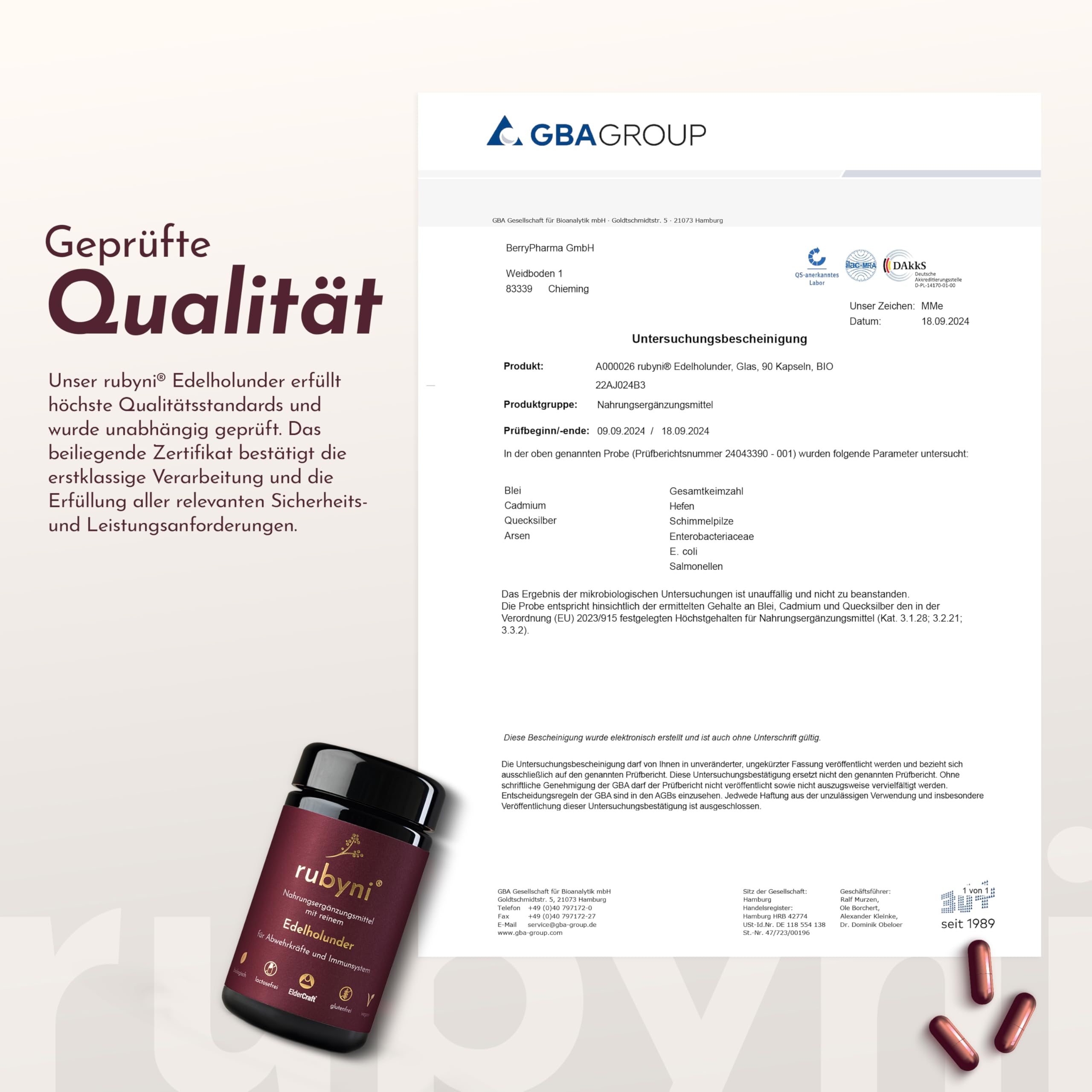 Edelholunder Kapseln - 90 Kapseln - 400mg Holunderbeeren Extrakt | Bio, Vegan & ohne Zusätze - 100% ElderCraft - Schwarzer Holunder - Mit 60mg Anthocyane - Gluten- & laktosefrei