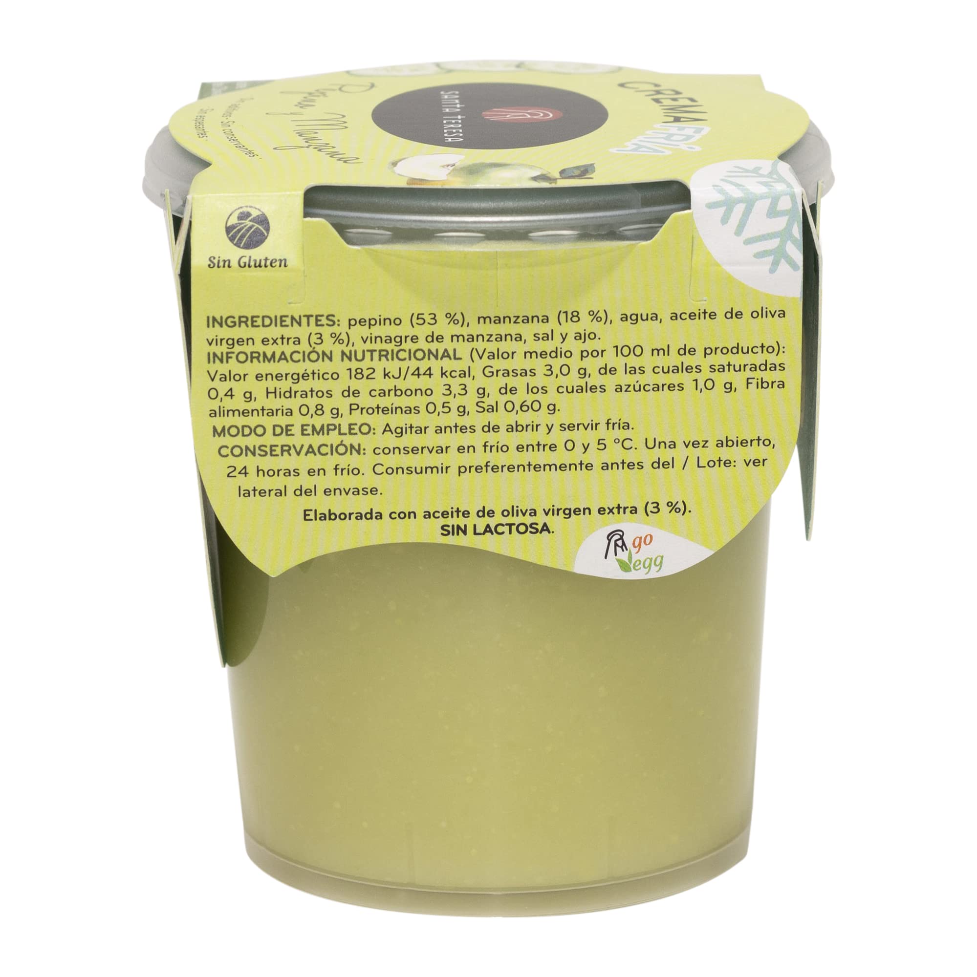 Santa Teresa - Pack de 6 Cremas Frías de Pepino y Manzana. 2.400ml
