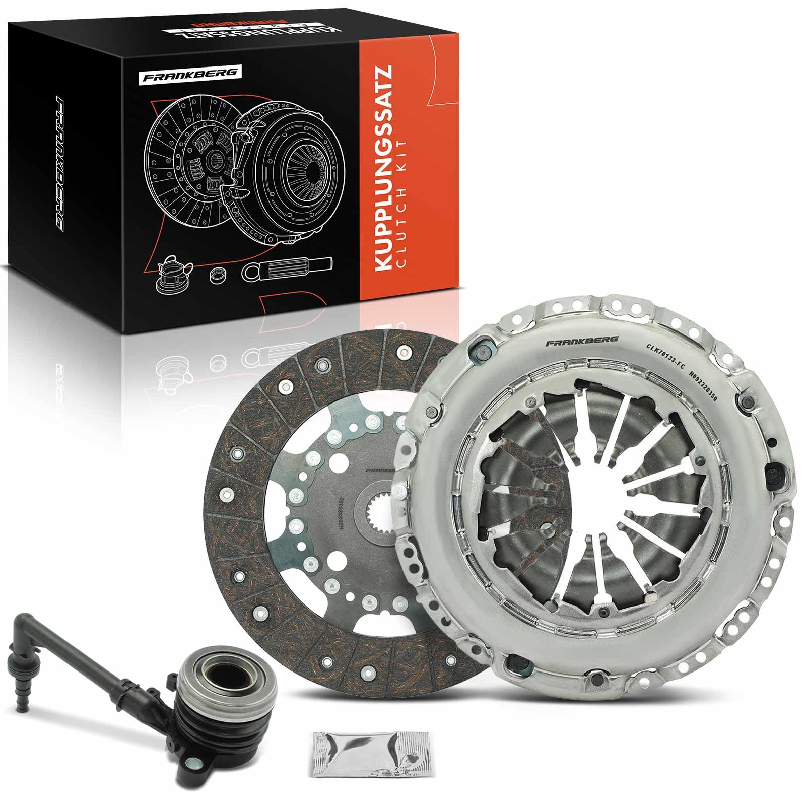 Frankberg Kit de embrague con cojinete de desembrague 301010007R | Compatible con: Pulsar Hatchback C13, Scénic III JZ0.1, M.e.g.a.n.e III Hatchback B3 BZ0.1, Escena IV J9