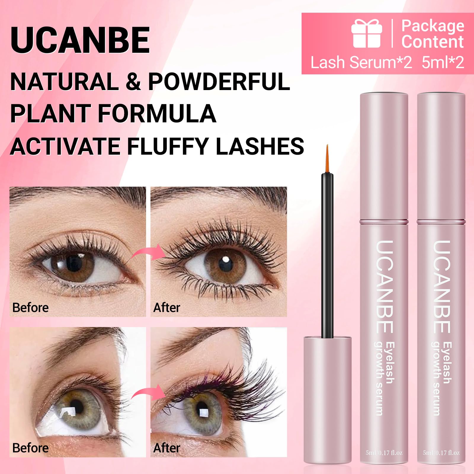 Amazon.com: Lash Serum for Eyelash & Eyebrow Growth(10ml/2Pack