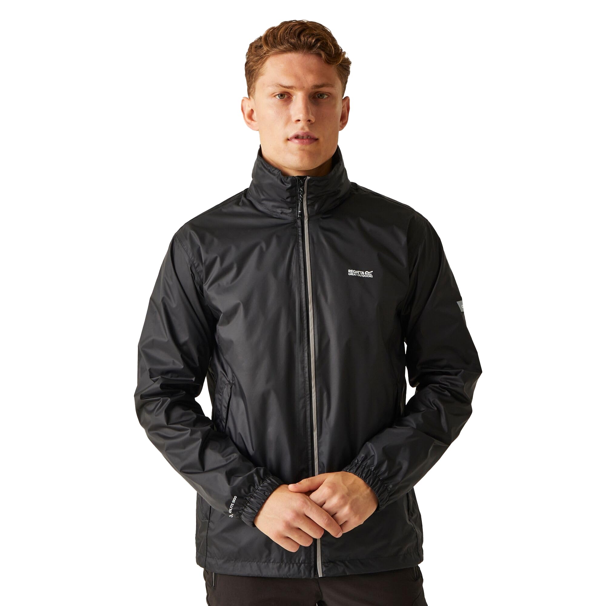 Regatta Chaqueta impermeable Lyle IV Packaway para hombre, transpirable, con costuras selladas y cortavientos, perfecta para actividades al aire libre, caminatas, senderismo y acampadas