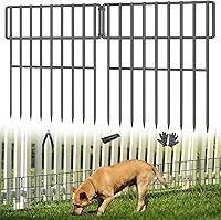 AVELOTUUG 25 Panels No Dig Dog Fence 17in H x 27ft L - Rustproof Metal Garden Animal Barrier for Dogs Rabbits Yard Patio