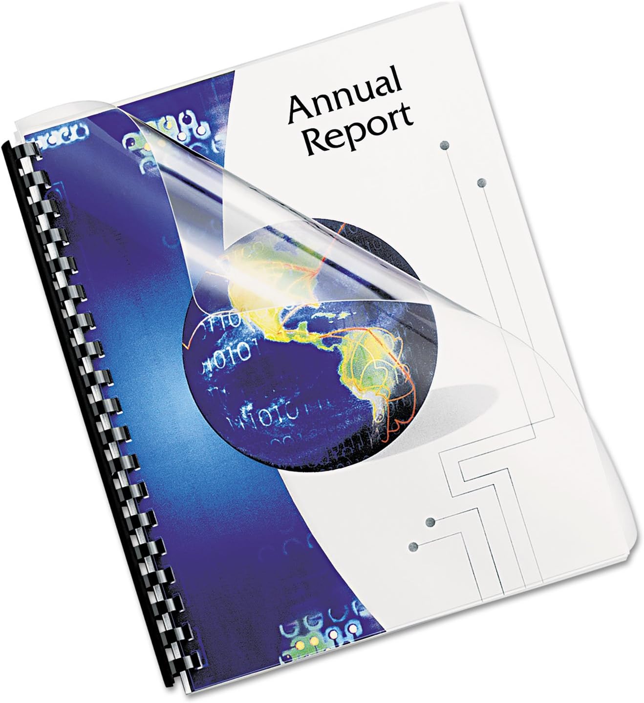 Fellowes 52309 Crystals Presentation Covers with Round Corners, 11 1/4 x 8 3/4, Clear, 25/Pack