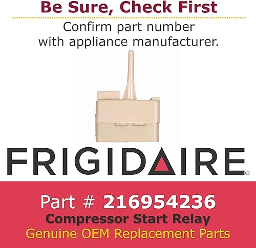 Miniatura 2 de Frigidaire 216954215 Relé genuino del comienzo del compresor del OEM para los congeladores