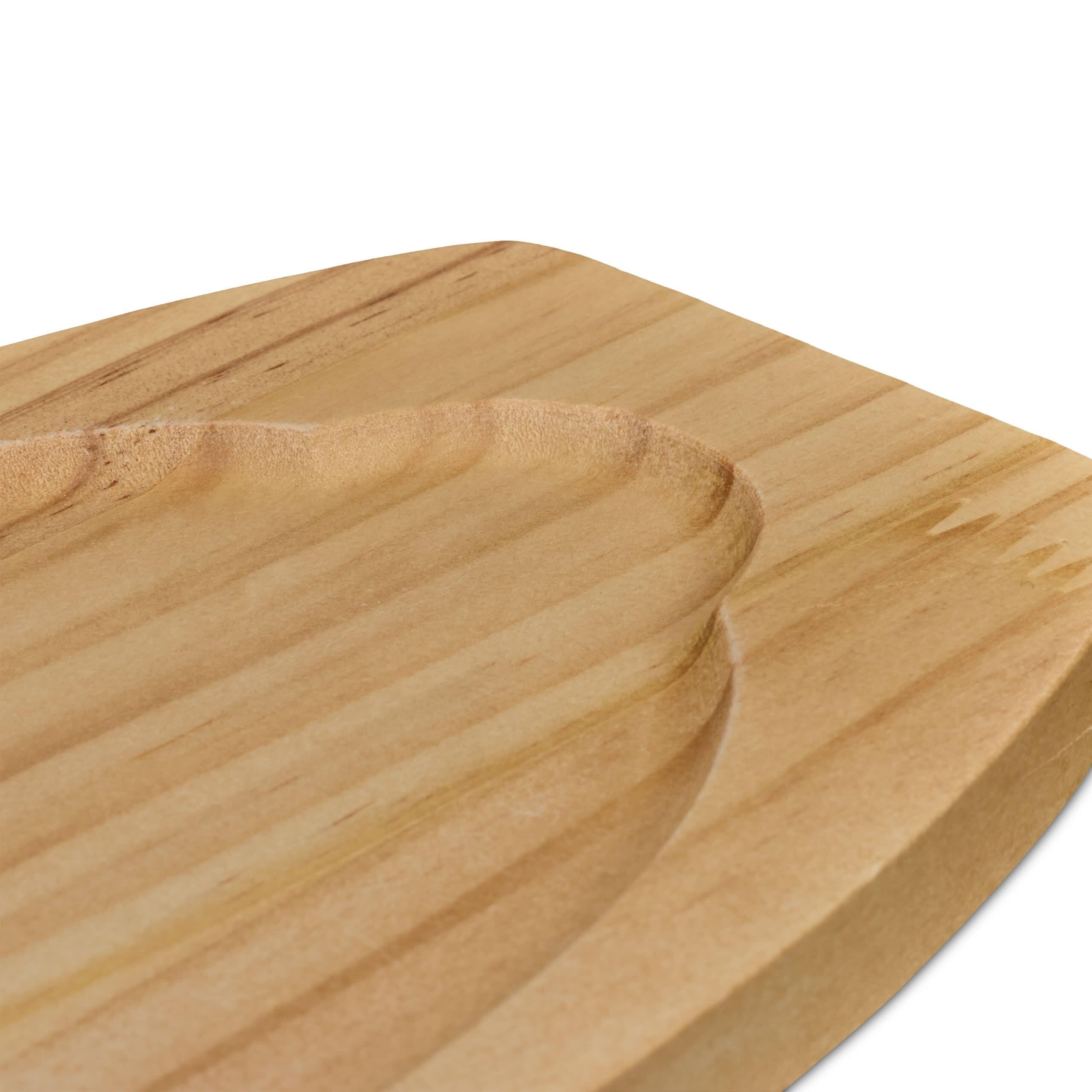 Relaxdays 2 Padelle Ghisa con Sottopentola in Legno, Piastra da Fornello a Gas o Elettrico, Bistecchiera, Nero Naturale
