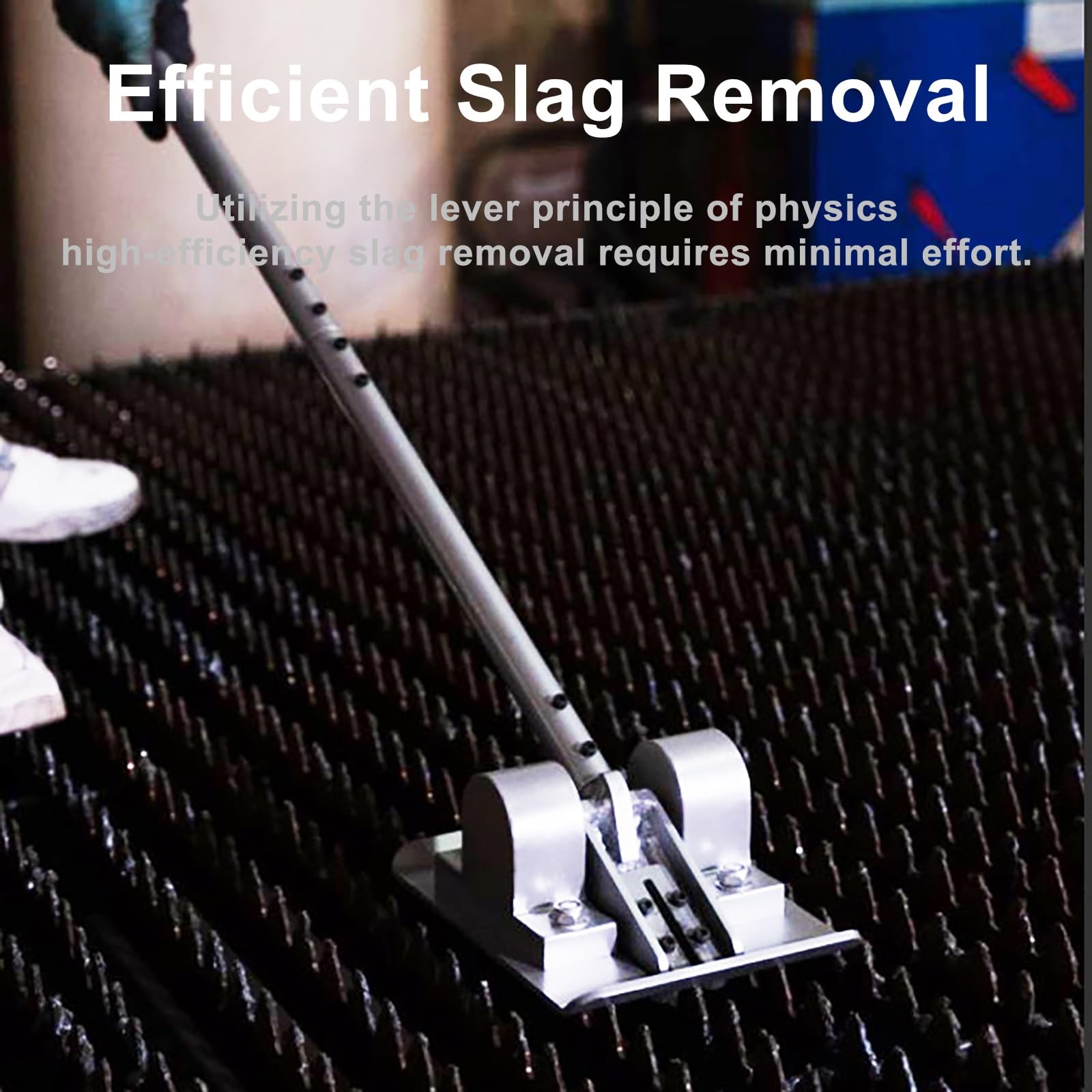 Herramienta manual de eliminación de escoria para soldadura y corte térmico, limpieza de escoria manual ajustable, solución de limpieza de escoria de rejilla, eliminación eficiente de escoria de