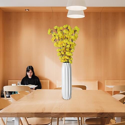 Miniatura 7 de Florero de cerámica blanca, jarrones modernos texturizados de 12 pulgadas de alto para decoración del hogar, granja, centros de mesa, estantes,