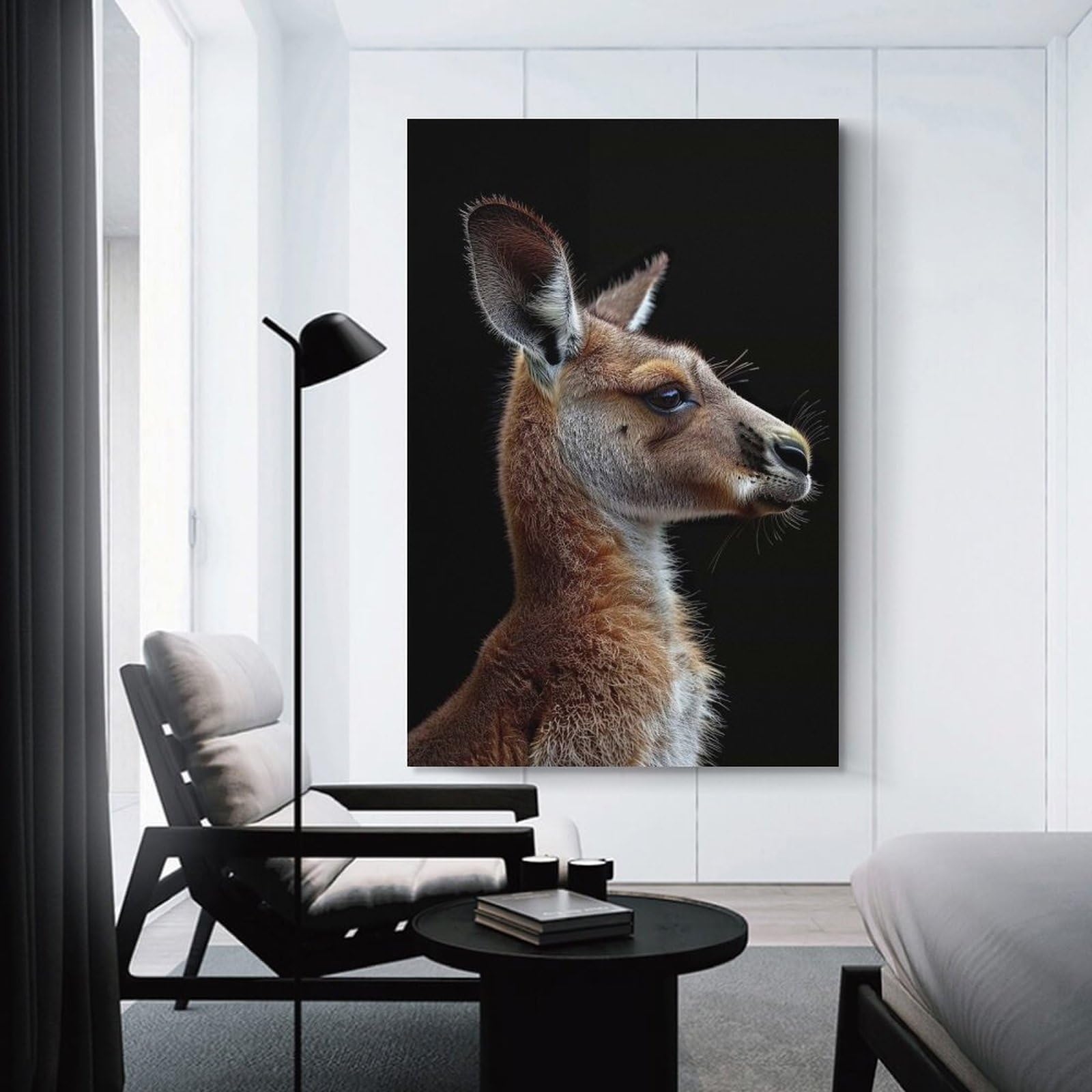 Junmoney Kangaroo Room Decor Wall Art, 20x30inch(50x75cm), for Feature Walls in Flats Or Modern Rooms, Wall Decor Suited to Curated Displays