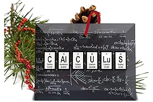Ornaments Star Wars: Calculus Periodic Table of Elements Glass Christmas Ornament