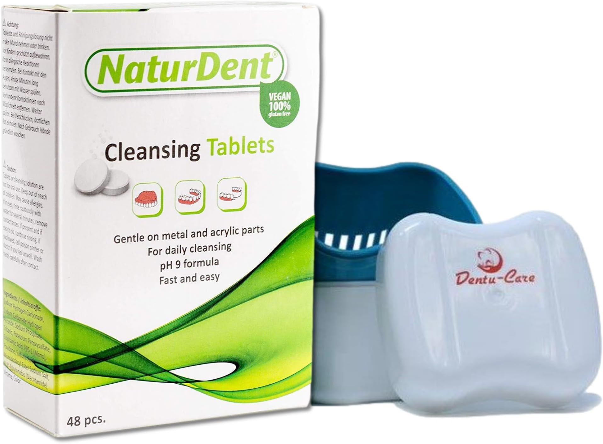 Denture Cleaner Tablet NaturDent Cleans Removes Dark