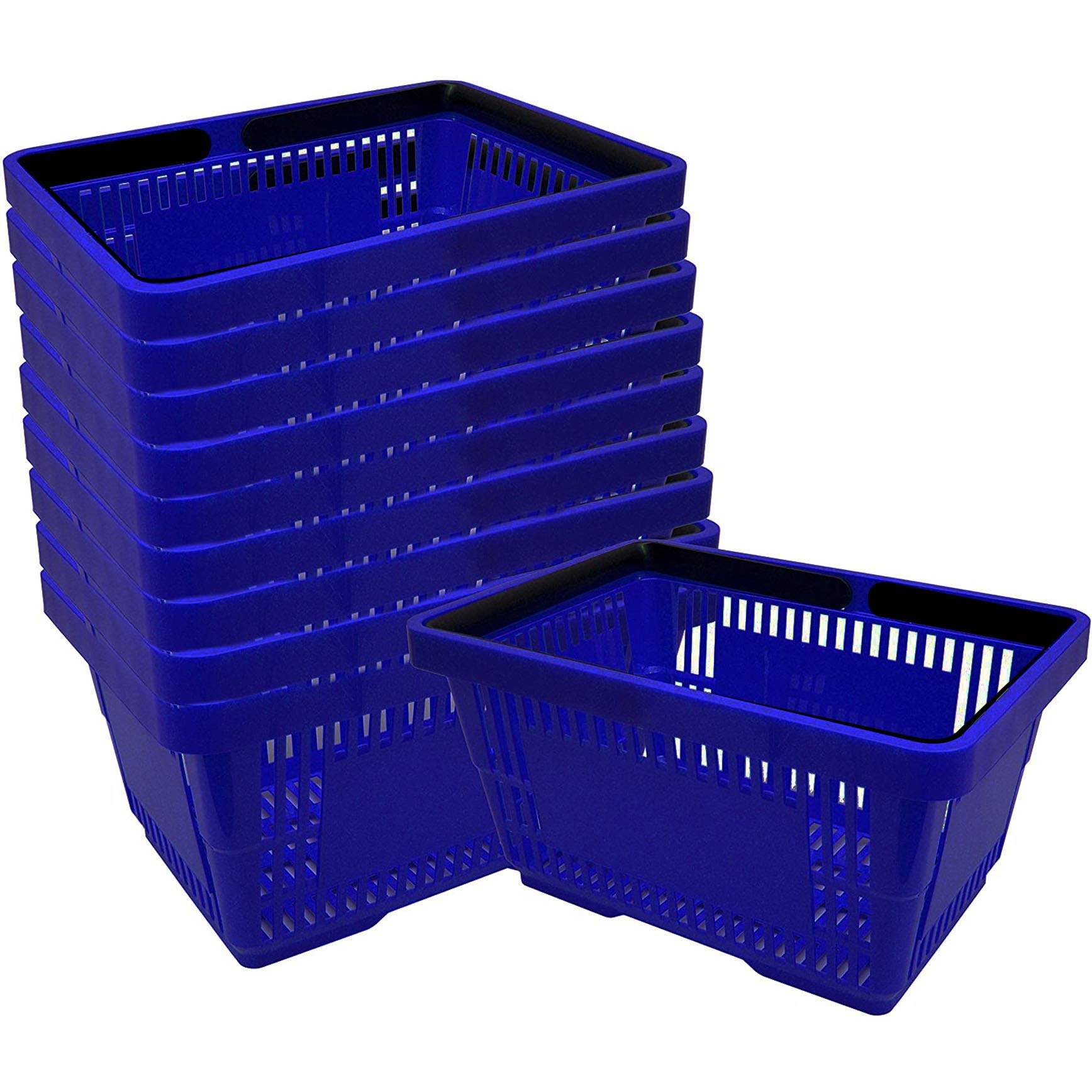 Paniers de courses JOALPE 22L lot de 10 pcs (Bleu Foncé)