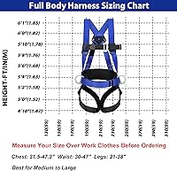 Vista 6 de Safety Harness Fall Protection Kit - Full Body Roofing harnesses with Shock Absorbing Lanyard Upgrade Paded