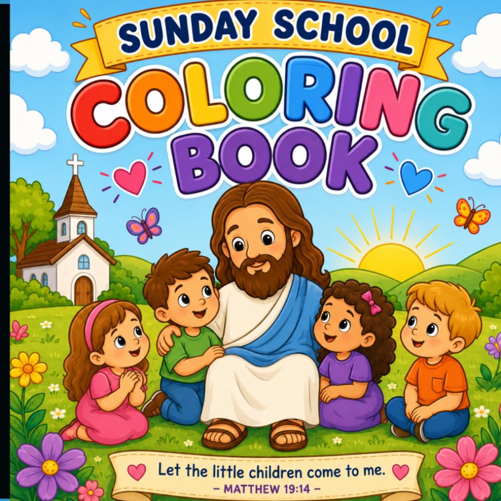 Sunday School Coloring Book: Fun activities book for young children