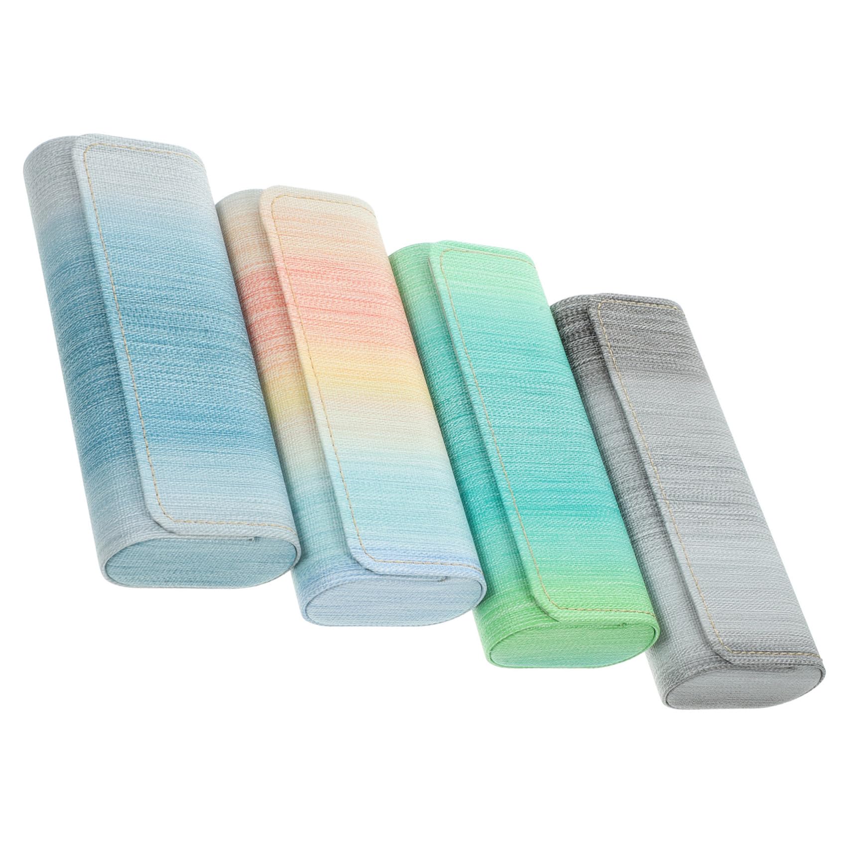 CALLARON 16stücke Teiliges Brillenetui Tragbares Wasserdichtes Pu Brillenetui Farbverlauf Optimaler Schutz Für Sonnenbrillen Und Lesebrillen Für Reisen Und Aufbewahrung