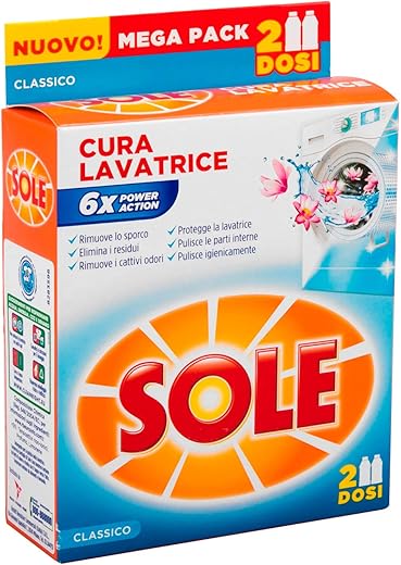 Sole Cura Lavatrice Classico, Freschezza, Multiazione, Confezione da 2 Flaconi da 250 ml