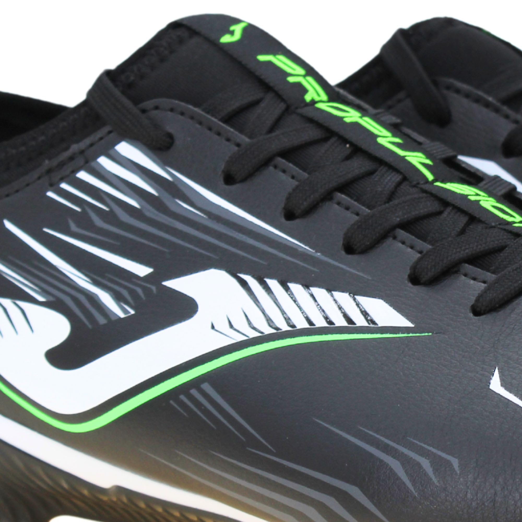 Joma Botas de fútbol de suelo firme, 6.5-12 de EE. UU. - Tacos profesionales - Parte superior de microfibra, suela cromada, refuerzo en el talón - propulsión