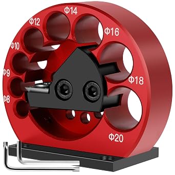 Carbide Inserts Dowel Maker, Dowel Cutter, Dowel Plate Wood Dowel Rod Maker, Dowel Maker Jig Kit 8 Holes 8mm, 9mm, 10mm, 12mm, 14mm, 16mm, 18mm, 20mm