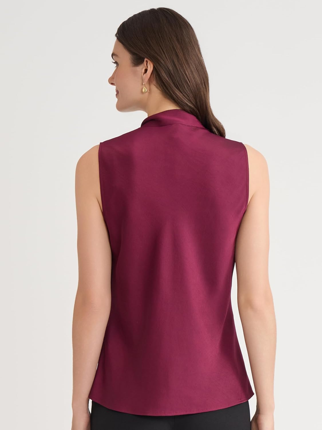 Kasper Women's Sleeveless Satin Tie-Front Top - Image 3