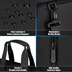 RAINYEAR 15.6 Inch Laptop Bag for Men Women, Waterproof Expandable Large Capacity Laptop Shoulder Bag Carrying Bag Briefcase