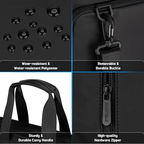 Miniatura 4 de RAINYEAR - Bolsa para laptop de 15.6 pulgadas para hombres y mujeres, impermeable, expandible, bolsa de hombro para computadora de gran capacidad,