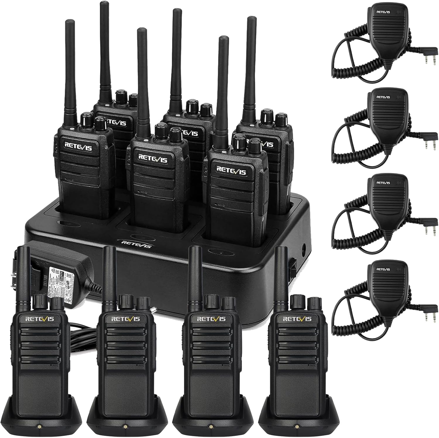 Retevis RT21 2 Way Radio Long Range(6 Pack) with SixWay