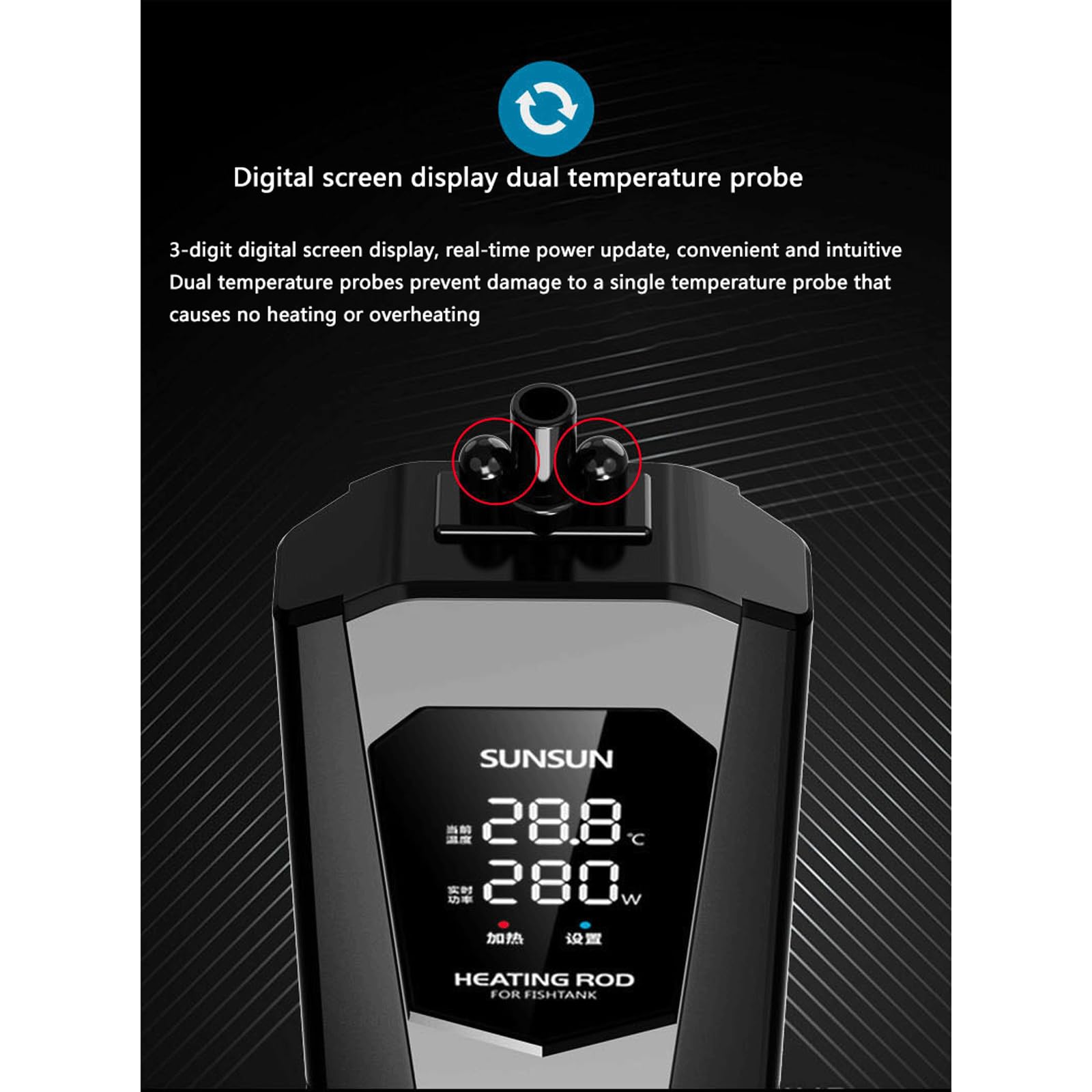 Varilla calefactora PTC, Calentador automático de conversión de frecuencia con Varilla calefactora para Tanque de Peces con Ahorro de Temperatura Constante, 100W (800W)