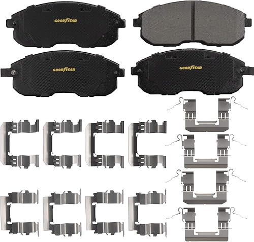 Miniatura 7 de Goodyear Frenos PRK67801F  Kit de frenos delanteros premium con par (2) de rotores de freno con revestimiento antiOx y pastillas de freno de