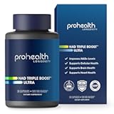 NAD Triple Boost Ultra + 500mg Niagen NR. 3X NAD+ Optimizer Plus Apigenin, PQQ, Quercetin. Promotes Longevity, Heart and Brain Health, Activates Sirtuins for Cellular Repair (30 Servings)