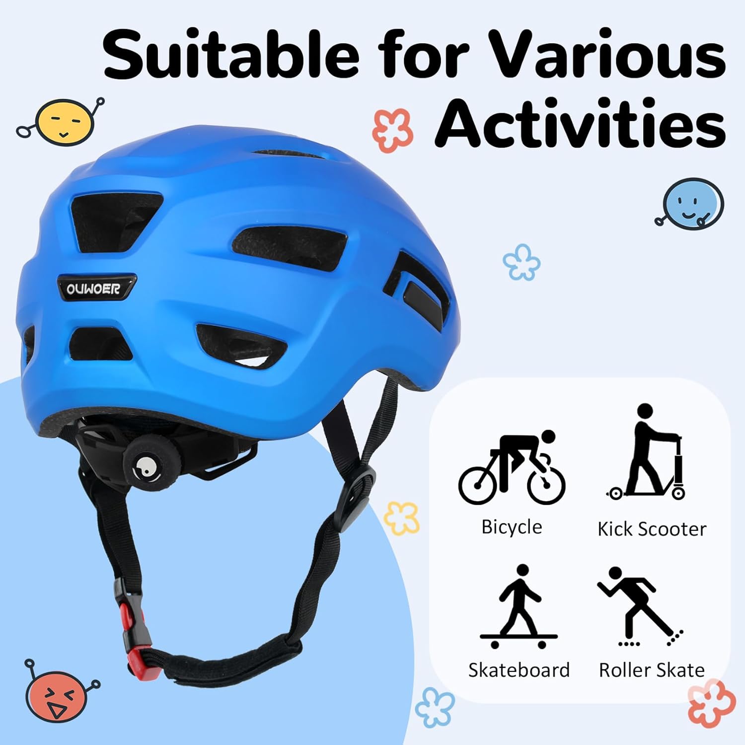 Toddler/Kids Bike Helmet, Adjustable and Multi-Sport, from Infant to Schoolchild, 2 Sizes - Image 4