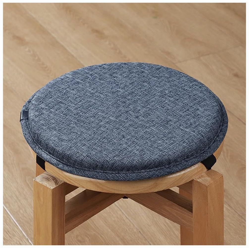 SVFOEBJM Chair Cushions for Dining Chairs 28cm/30cm/33cm/35cm/40cm/45cm Chair Pad Round Stool Cushion Non-Slip Round Seat Cushion with Ties