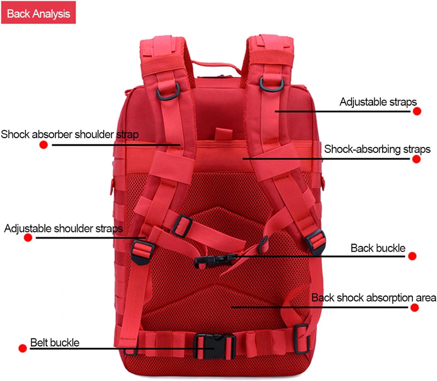 キャンプ ハイキング バックパック 45L、タクティカル バックパック アーミー アサルト パック ハンティング トレッキング キャ