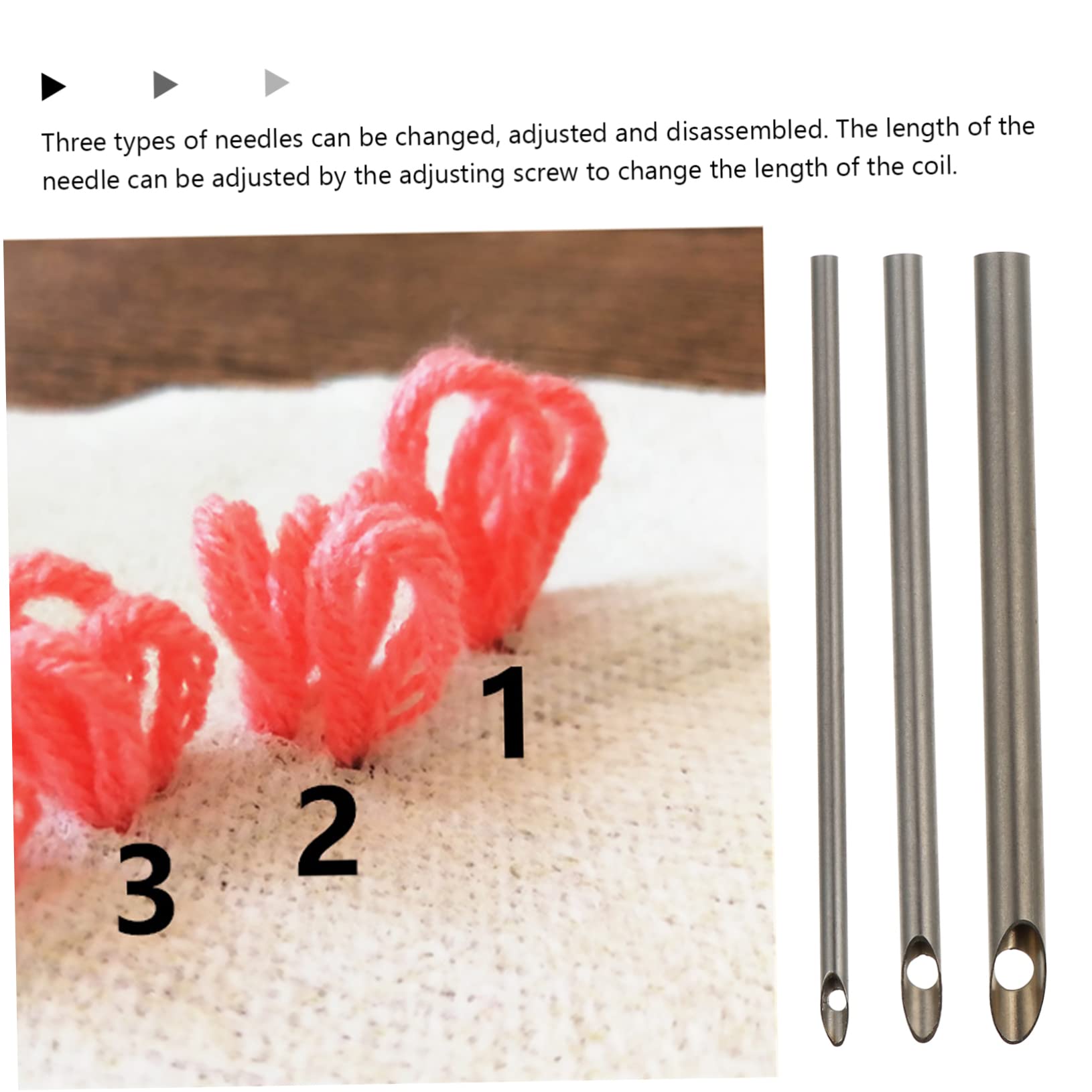 Tofficu 3juegos Agujas Para Bordado Punch Needle Mango Ergonómico Kit Completo Para Manualidades y Coser Para Adultos y Proyectos De