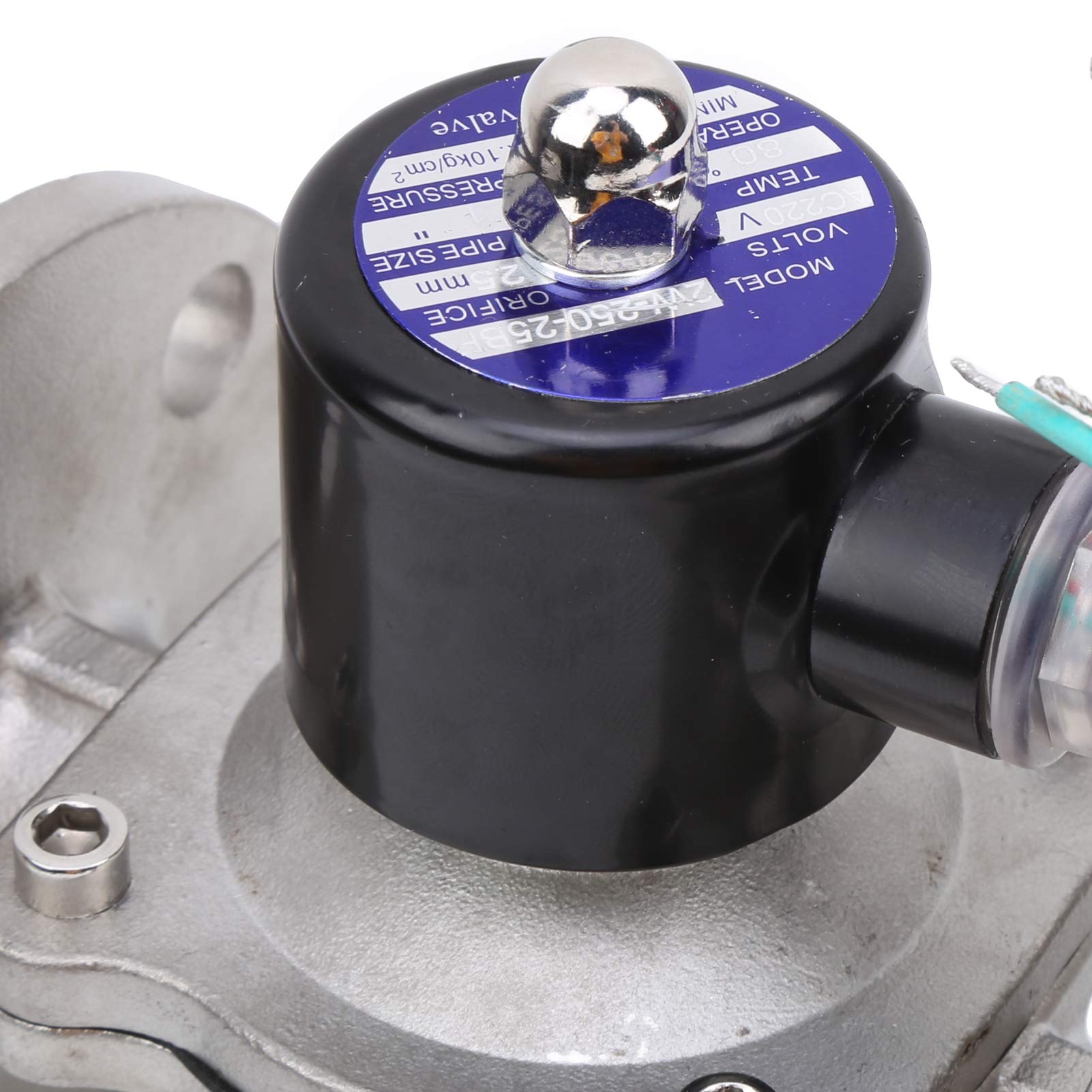 Cocoarm Elettrovalvola Elettrovalvola Acqua in Acciaio Inossidabile G1in DC12V Ad Azione Diretta 304 NBR da 0 a 1,0 MPa da 23 a 176 F per il Controllo dell'Acqua, Aria e Olio Nei Sistemi