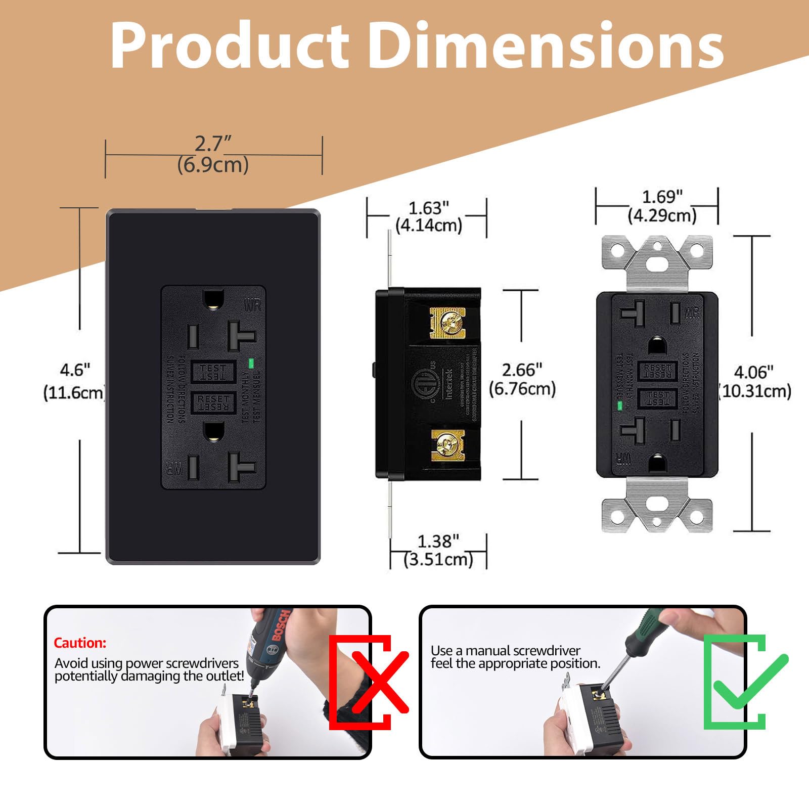 GFCI Outlets - 10 Pack, Weather Resistant -6 GFCI Outlets - 10 Pack, Weather Resistant -6