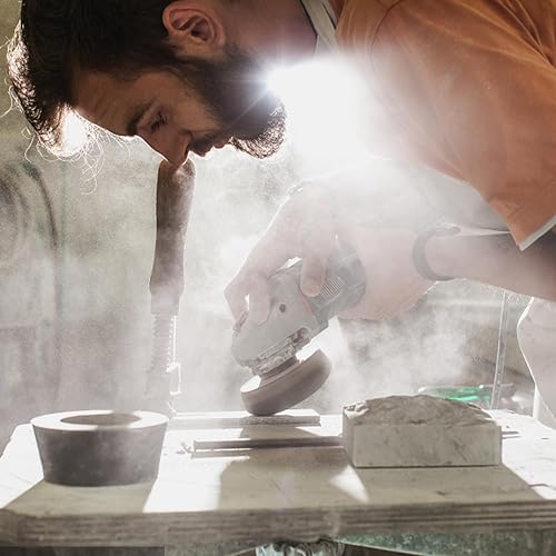 Miniatura 5 de Auniwaig Muelas abrasivas de 3.937 in 80 granos,Ruedas abrasivas de copa blanca abocinada,para herramientas de pulido de superficie