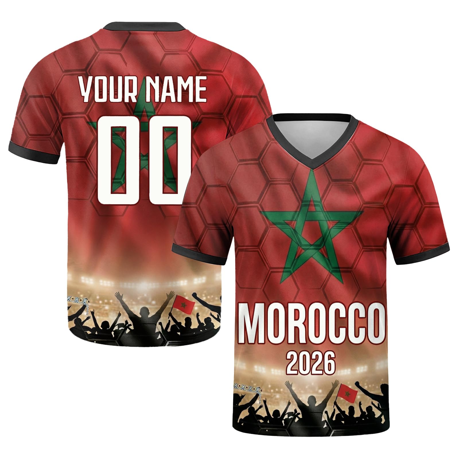 Seguire Personalised Football Shirt 2026 World Football Jersey Custom Name Number Jersey Customisable Fan Top for Men Women Kids