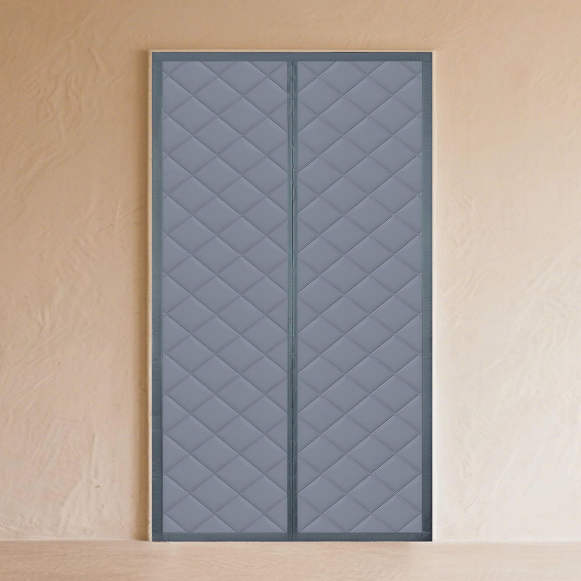 Rideau de porte isolant phonique 88x195 cm étanche et coupe-vent sans perçage