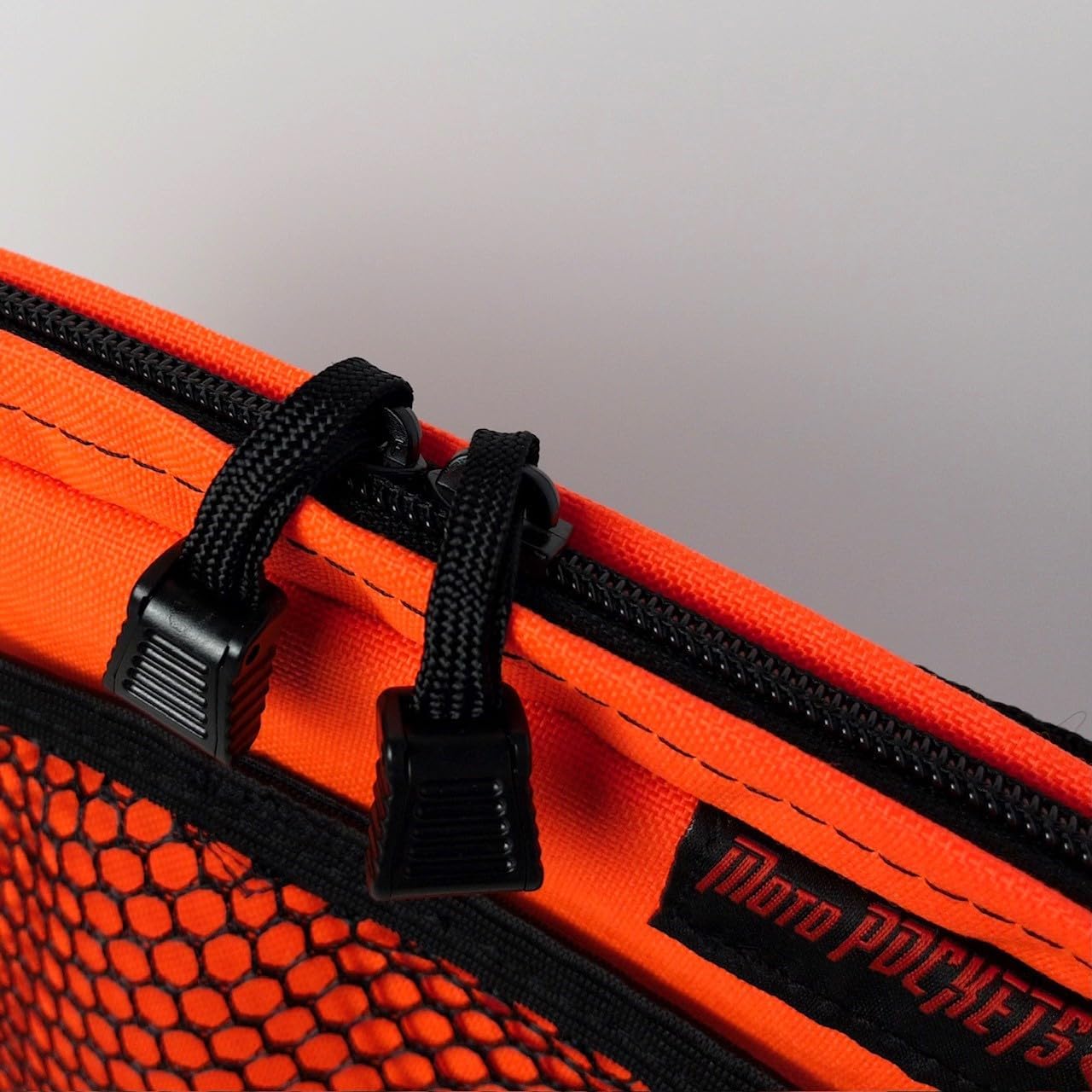 Moto Pockets Top Case Lid Bag Organizer for Motorcycle Top Boxes, Weather-Resistant, Hi-Viz Orange