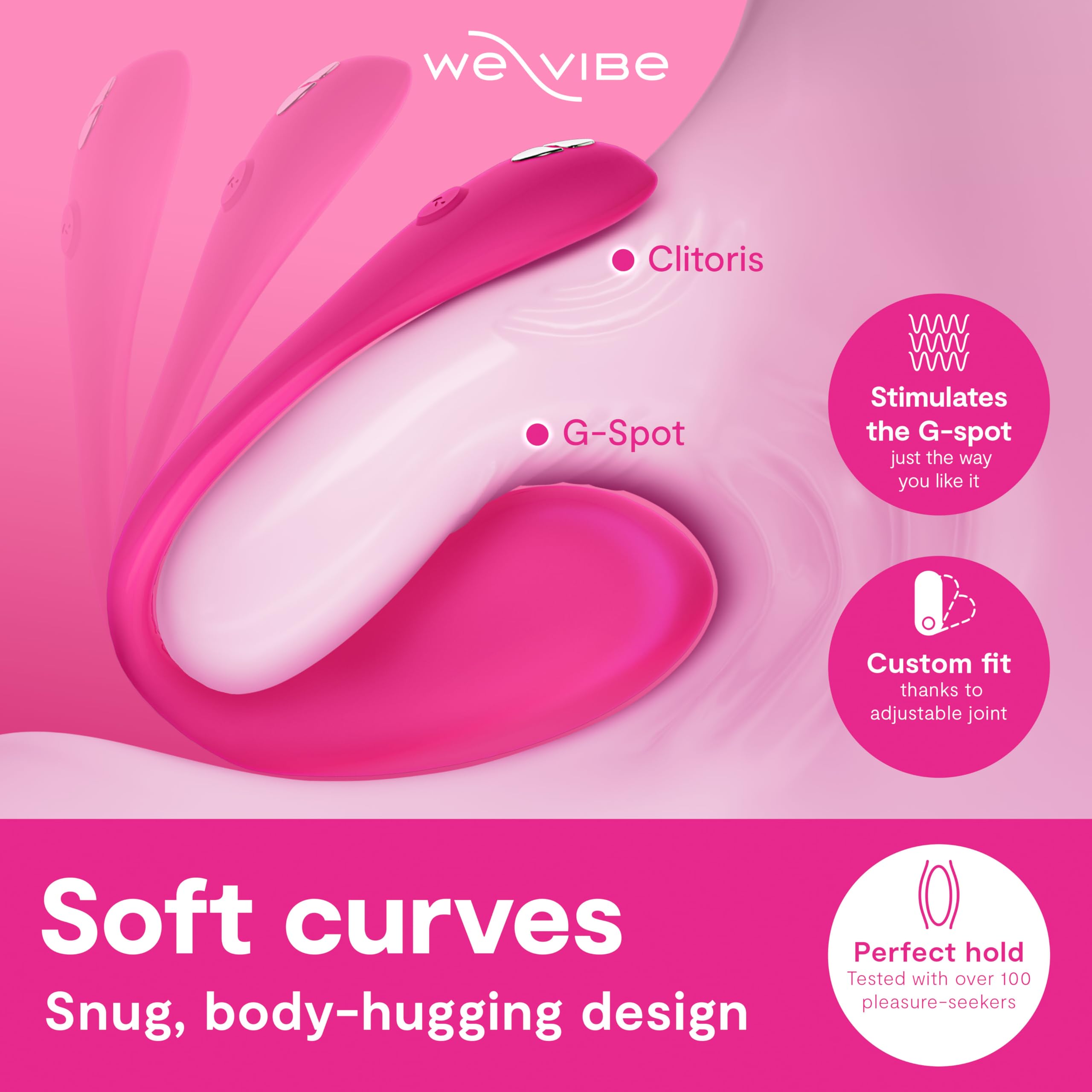 We-Vibe Jive 2 Vibratore per il Punto G Indossabile - Uovo Vibrante - Sex Toy Vibrante per Donna y Coppie con 10 Livelli di Intensità - Controllo via App e Telecomando - Impermeabile - Ricaricabile
