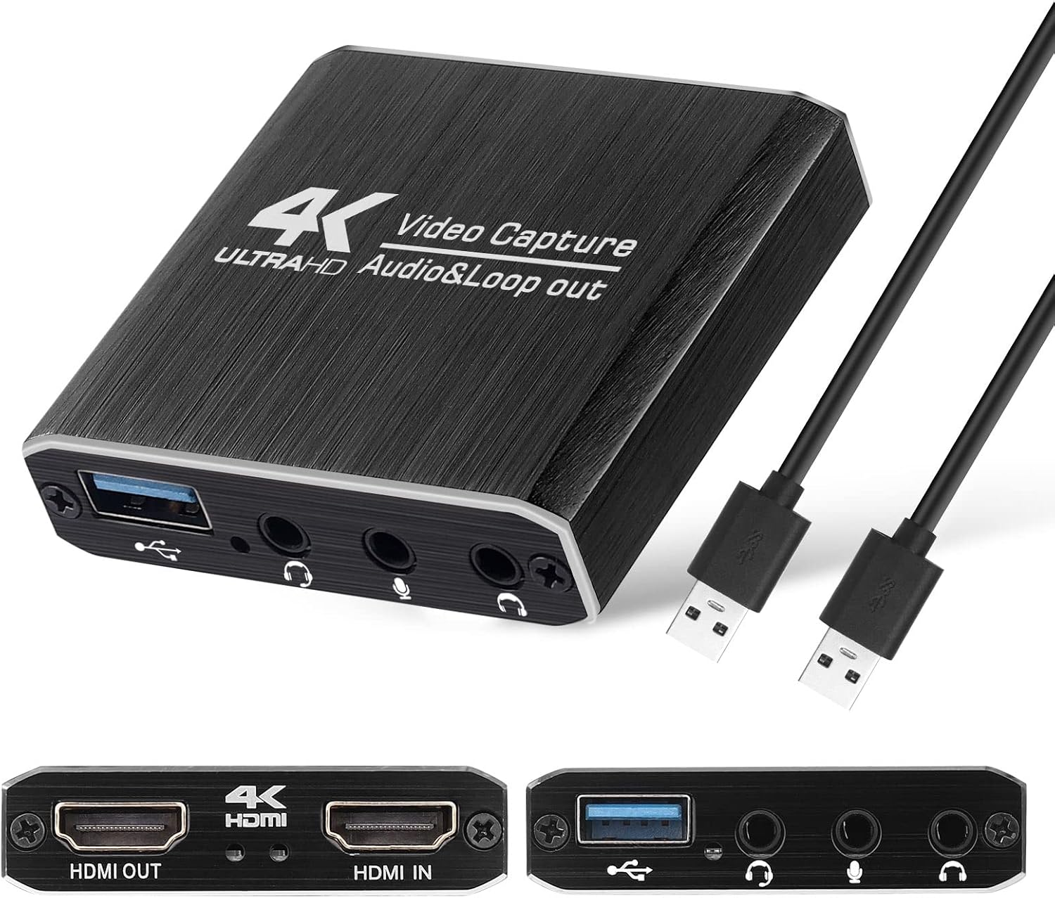 Video Capture Card 4K HDMI LoopOut and 1080p 60fps Video Capture
