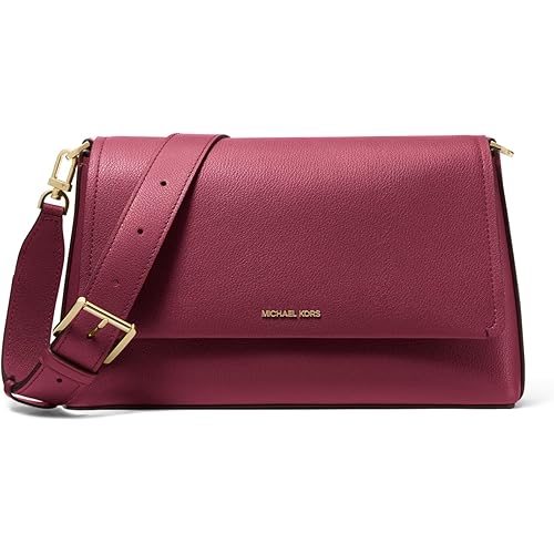 Michael Kors Nessa Large Messenger, Gold-Tone Hardware/Mulberry