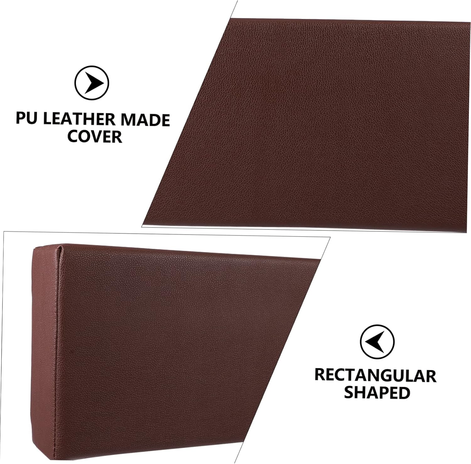 1pc Pu Leather Neck Pillow for Massage Tables Face Rest Cushion Molded Sponge for Spa and Salon Use Ergonomic Support for Neck Pain Relief Deep Brown